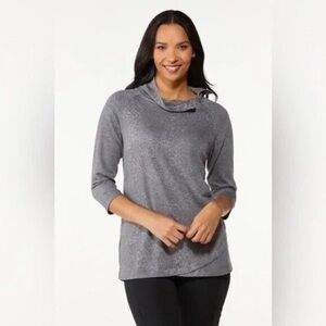 ❄️ Cato | Zip Neck Active Top Asphalt Various Sizes Available